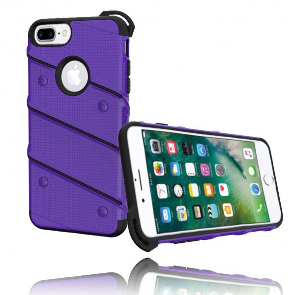 Wholesale iPhone 7 Plus Shockproof Hybrid Case (Purple)